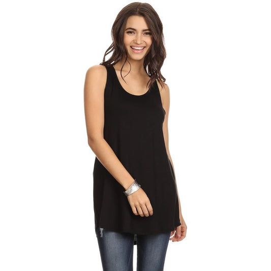 Solid Knit Sleeveless Top